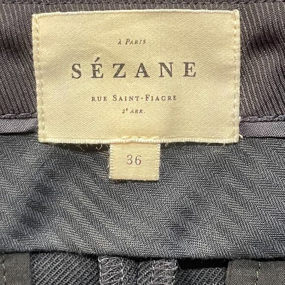 EUC Sézane Emilio Wool Blend Cropped Trouser Navy 36, 4 - Picture 6 of 8